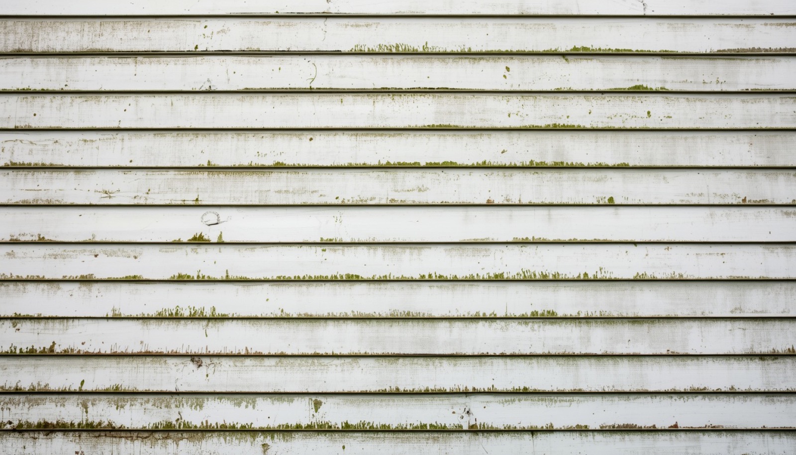 Home exterior before refresh, algae streaks and grime